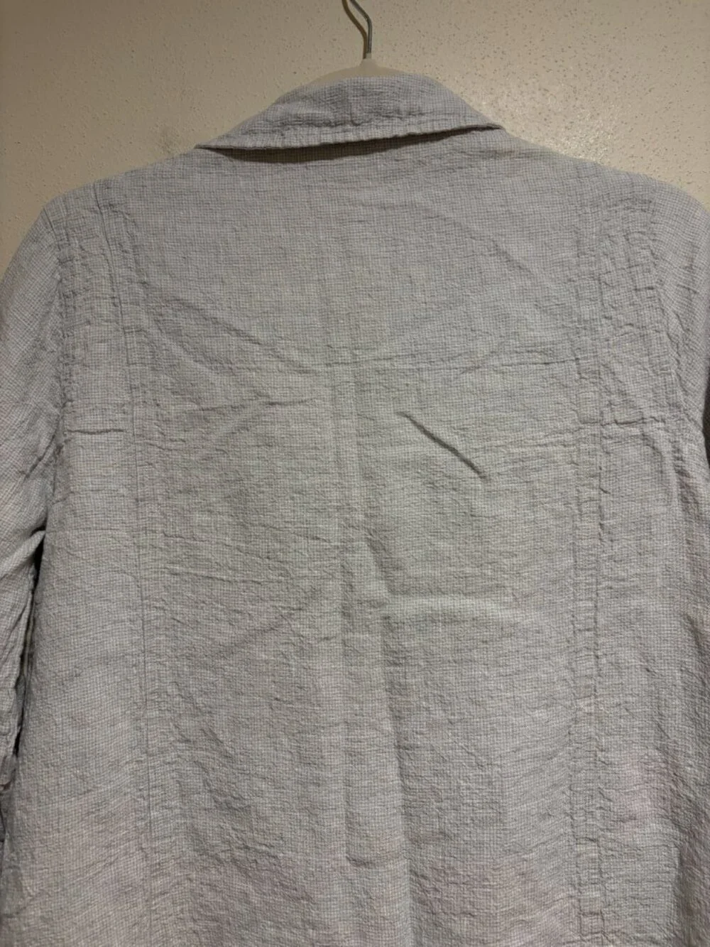 Poetry Long Jacket High-Twist Linen in Ice Grey